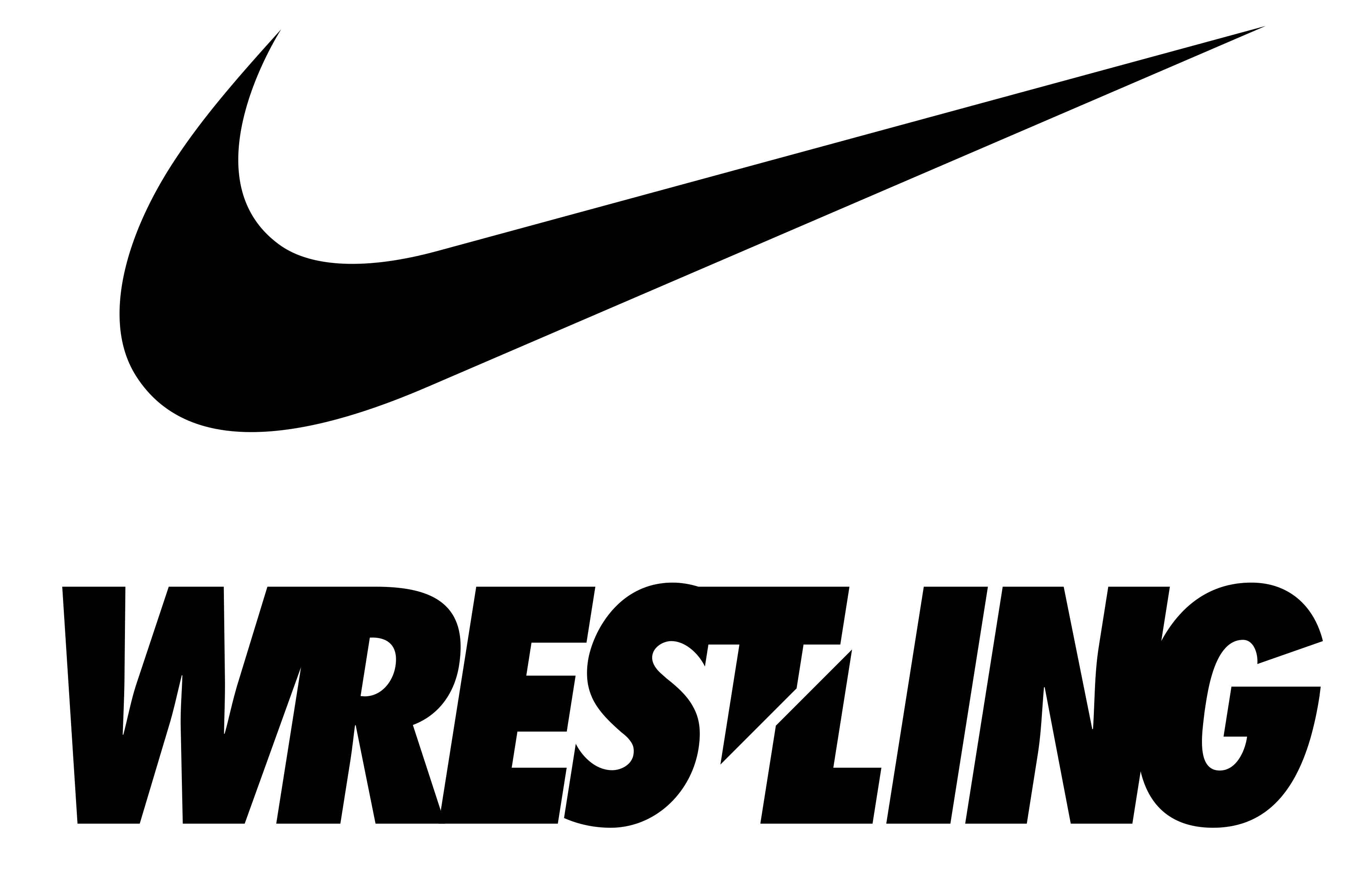 nike wrestling logo black
